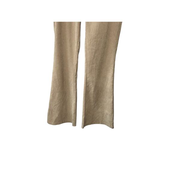 PrettyLittleThing Tan Lightweight High Waist Corduroy Flared Leg Pants Size 4 - Picture 4 of 5